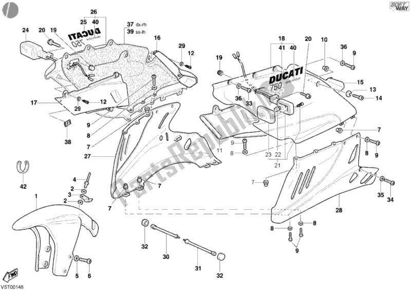 Wszystkie części do Upominek Ducati Supersport 750 SS 2002